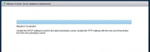 vCSA 6.0 migration complete